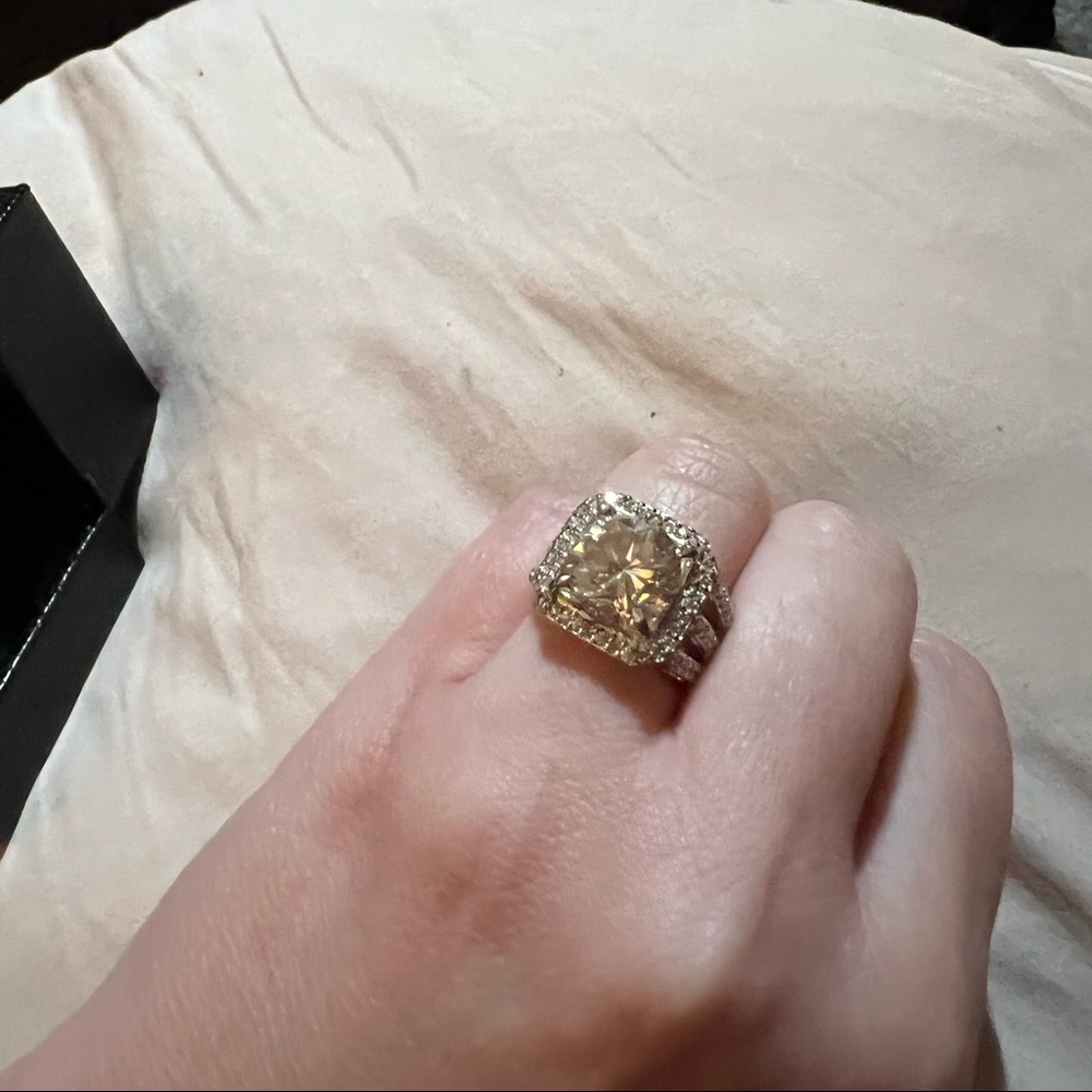 5.65 Eye Catching Light Champagne Authentic Diamond Ring